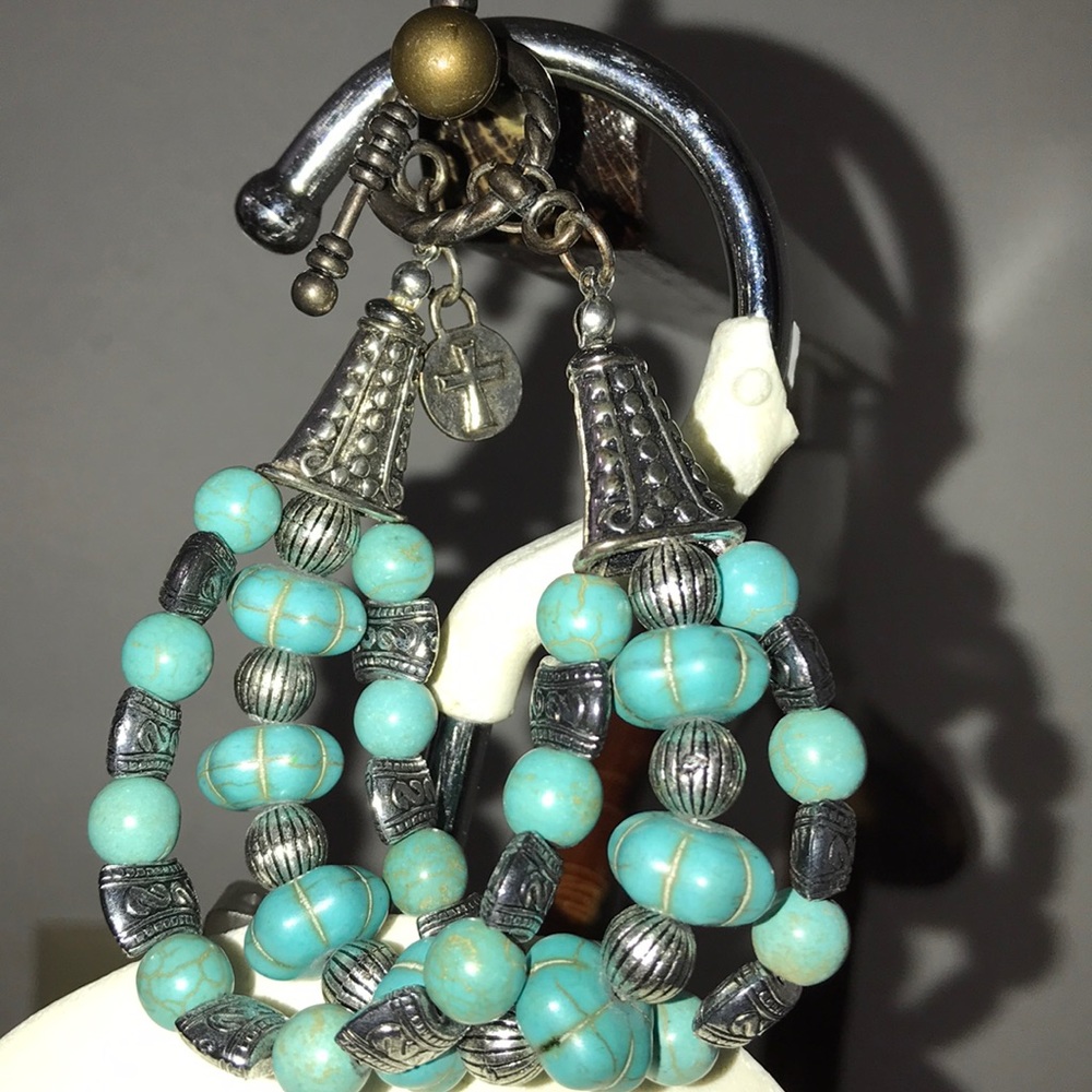 Teal stone bracelet